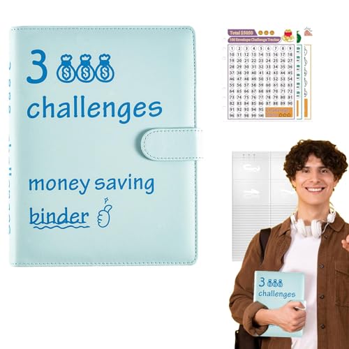 A5 Binder Notizbuch Set - PU Leder Binder Geld Organizer Sparen - Finanzplaner Cash Stuffing Haushaltsbuch Mit Geldfacher -Budgetplaner Sparbuch Mit Folien Für Sinking Funds Sparbuch von usefulbeauty