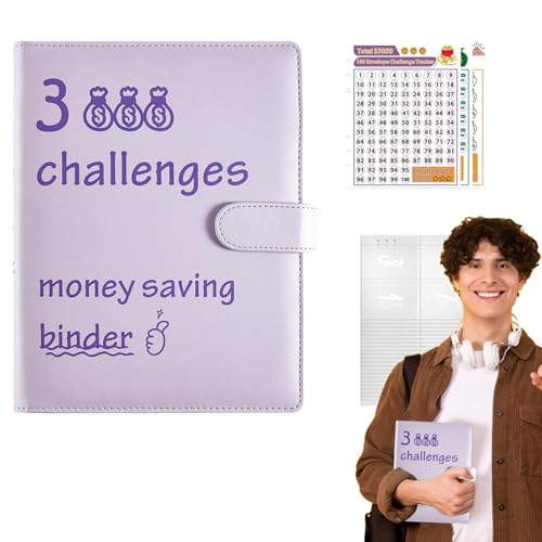 A5 Binder Notizbuch Set - PU Leder Binder Geld Organizer Sparen - Finanzplaner Cash Stuffing Haushaltsbuch Mit Geldfacher -Budgetplaner Sparbuch Mit Folien Für Sinking Funds Sparbuch von usefulbeauty