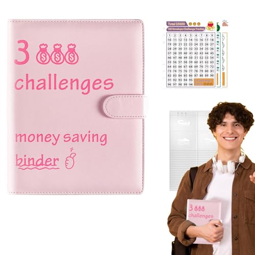 A5 Binder Notizbuch Set - PU Leder Binder Geld Organizer Sparen - Finanzplaner Cash Stuffing Haushaltsbuch Mit Geldfacher -Budgetplaner Sparbuch Mit Folien Für Sinking Funds Sparbuch von usefulbeauty