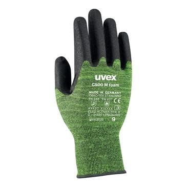 Uvex Handschuhe C500M Foam Unisex 8, Grün/Schwarz von uvex