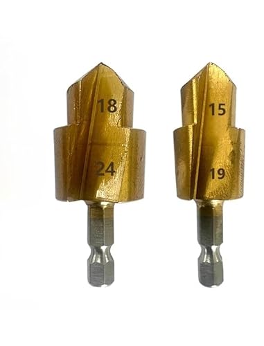 1/2/3 Stück 20/25/32 mm, vollständig offener PPR-Hebeprozess, Stufenbohrer, Wasserrohr-Verbindungswerkzeug mit Sechskantschaft(2pcs-20 25) von uvmgmync