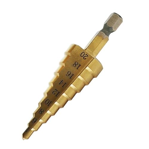 1 stück 3-12mm 4-12mm 4-20mm Stufenkegelbohrer Lochschneider Dellenwerkzeug Sechskantschaft Stufenbohrer Schaft Beschichteter Metallbohrer(4-12mm 1pc) von uvmgmync