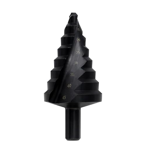 1 stück Hss Spiralgenuteter Stufenkegelbohrer 10-45mm Nitrierbeschichteter Stufenbohrer 12mm Schaft Metall Holz Stahl Lochbohren von uvmgmync