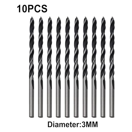 10/20 STÜCKE Erdbohrer 3 Flöte Holzbohrer 3mm Schaft for Holzbearbeitung Metall Elektrowerkzeuge Holzbohrwerkzeuge(10 PCS Set) von uvmgmync