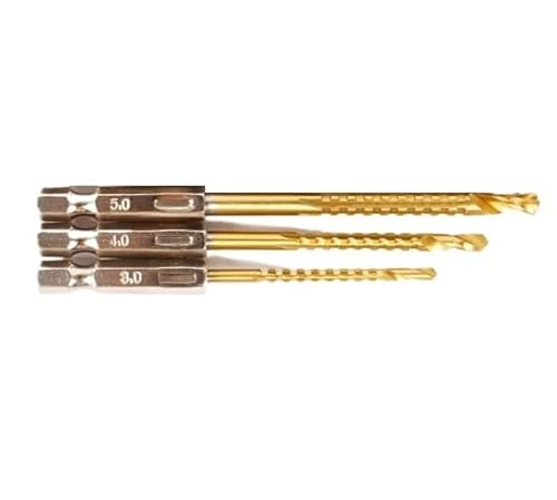 3/6-teiliges Multifunktionsbohrer-Set for Holz, Sechskantschaft, Metallbohrer, Titan-Schneckenbohrer, Stanzwerkzeuge, Lochsägen-Set, professionelle Bohrer(6pcs 5mm) von uvmgmync