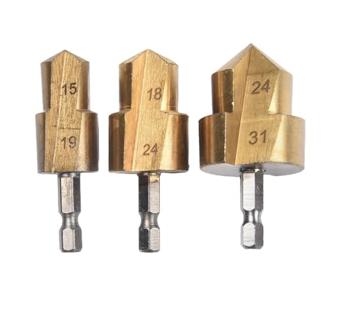 3 Stück 20/25/32 mm, vollständig offener PPR-Hebeprozess, Stufenbohrer, Wasserrohr-Verbindungswerkzeug mit Sechskantschaft 3 Stück 20/25/32 mm, vollständig offener PPR-Hebeprozess, Stufenbohrer, Wasserrohr-Verbindungswerkzeug mit Sechskantschaft von uvmgmync