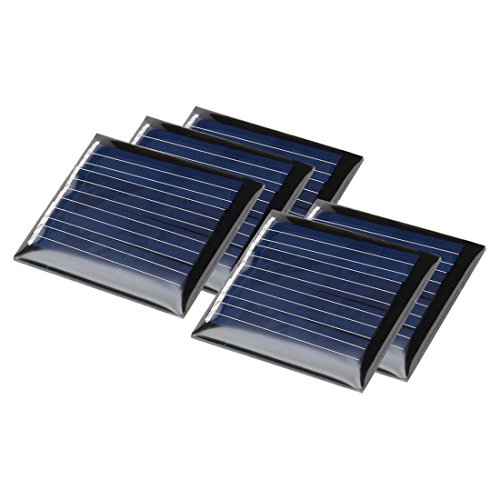 Sourcingmap® Mini-Solarzellenmodul, 2 V, 60 mA, für Handy, Licht, Spielzeug, Ladegerät, 30 mm x 36 mm, 5 Stück von uxcell