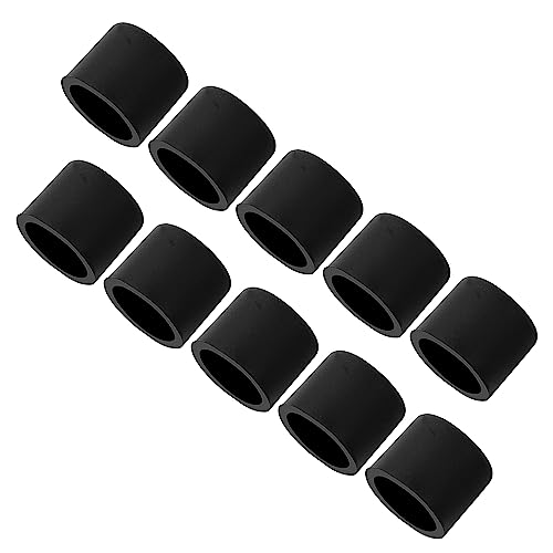 sourcing map 10 Pcs Abdeckhauben Silikon RCA Kabeldose staubdicht Stecker Schoner Bezug Schwarz von uxcell