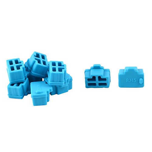 sourcing map 10 Stück Blau Ethernet Hub Port RJ45 Port Staubschutz Anti-Staub Stöpsel de von uxcell