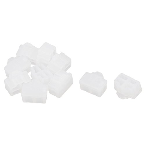 sourcing map 10 Stücke Abdeckhauben Klar Ethernet Port RJ45 RJ-45 staubdicht Kappe Schutz Stopper staubdicht Stecker von uxcell