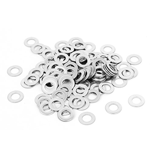 sourcing map 100X Runde Flach Unterlegscheiben für Schrauben M4x8mmx0.5mm Edelstahl Metrisch von uxcell