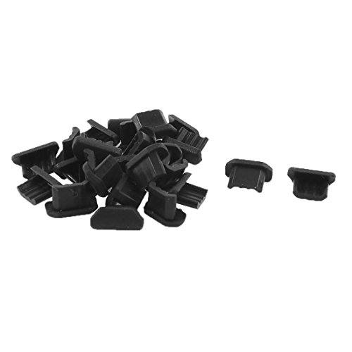 sourcing map 25 x schwarz Mikro USB Plastik Anti Staub Ohrhörer Kappe Stecker Staubschutz DE de von uxcell