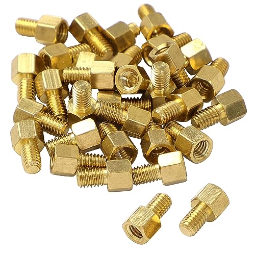 sourcing map 30PCS M4 x 5mm + 6mm Männlich-Weiblich Gewinde Hex Standoff Abstandshalter Messing Spacer Standoff Hexagonal Spacers Standoffs Schrauben Muttern für PC PCB Motherboard von uxcell