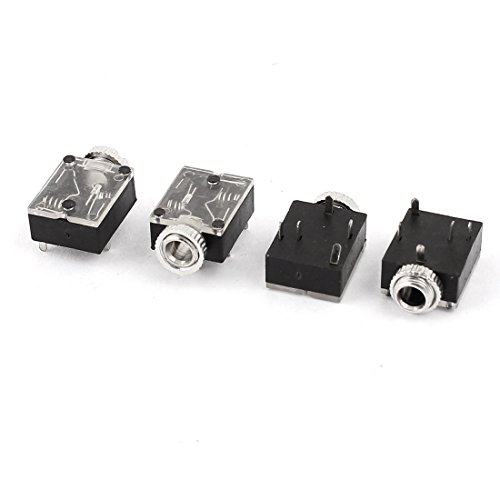 sourcing map 4 STK 3,5mm Innen 5 Pins Stereo Kopfhörer Interieur PCB Montage Audio Steckdose von uxcell