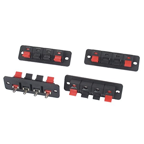 sourcing map 4Stk. Rot Schwarz Federbelastete Kabel Lautsprecher Terminal Board Anschluss DE de von uxcell