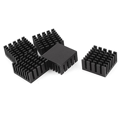 sourcing map 5 x schwarz Aluminium Kühler Kühlkörper Heatsink 20 x 20 mm x10mm de DE de von uxcell