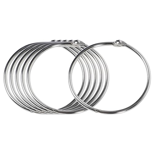 sourcing map 6 Stück Sicherungsringe für Ringbuch Systeme zum Binden loser Blätter Metall für Handwerk 60 mm Innen Dmr von uxcell