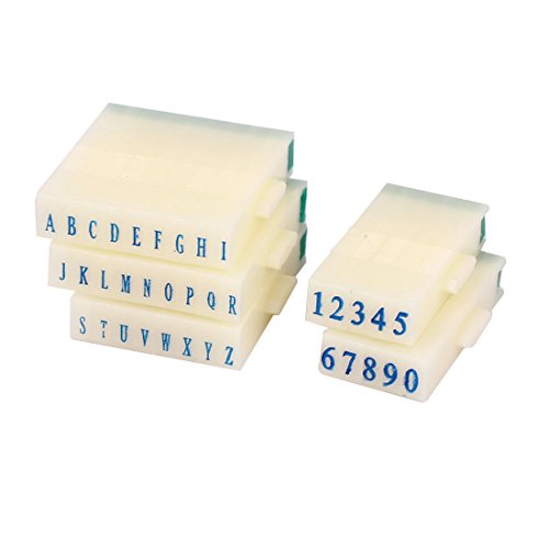 uxcell Abnehmbare Englisch Großbuchstaben Ziffern arabische Ziffern Stempel Set von uxcell