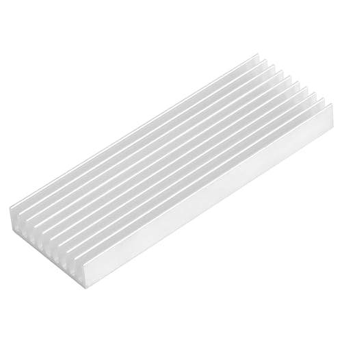sourcing map Aluminium Kühlkörper, 100 x 35 x 10mm Kühler Kühlkörper Gitterform Kühlkörper Kühlrippen Kühler für IC MOSFET Bauteil von uxcell