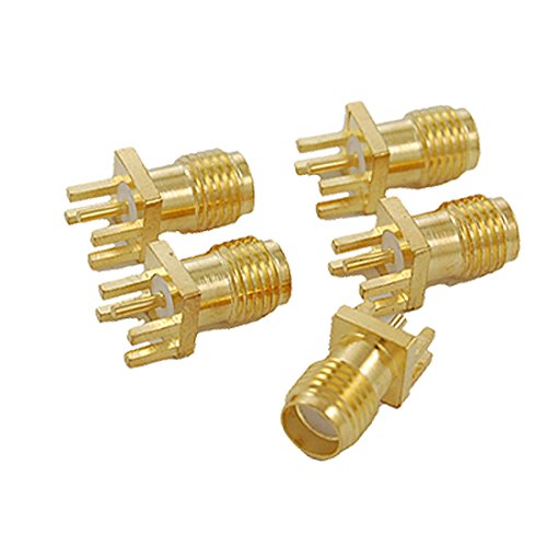 sourcing map PCB Board Mount SMA Female Plug RF Connector/Adapter (Pack of 5) de von uxcell