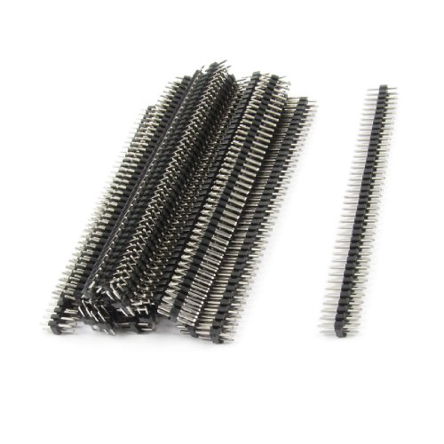 uxcell® 2,54 mm Pitch 80 Pins Zweireihig Stecker Pin Header Schwarz 20 Pcs von uxcell