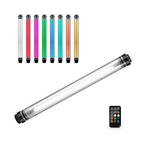 LUXCEO P7RGB LED Videoleuchte Lichtstab Handheld Fotografie Licht 3000K-5750K,dimmbar,eingebauter 10400 mAh Akku ，CRI>95,IP68 wasserdichte Füllleuchte mit Fernbedienung von uyled