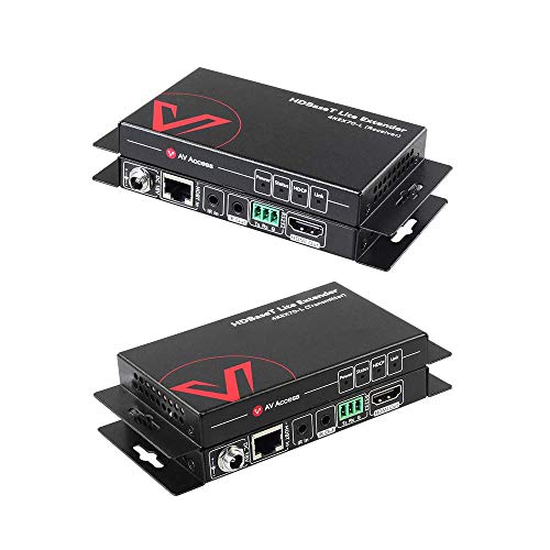 AV Access 4K HDMI Extender (HDBaseT) bis 70m, UHD 4K@60Hz/30Hz HDR10 und 3D, EDID Verwaltung, CEC, HDCP 2.2, 2-Wege PoE + IR + RS232, Null Latency über Cat5e/6a/7, Plug & Play von v AV Access