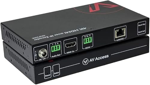 AV Access 4K HDMI Extender Over TCP/IP, AV Over IP Decoder with Video Wall up to 8X8, 395ft (120m), Plug & Play Without Configuration, Visual Control, Video Matrix, PoE, RS-232(4KIP200D) von v AV Access