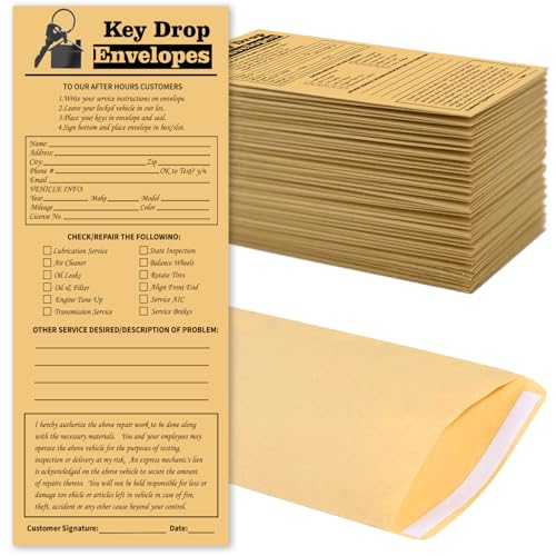 Briefumschläge für Autowerkstätten, selbstklebend, für Mechaniker und Frühaufsteller, Kraftpapier, 100 Stück Briefumschläge für Autowerkstätten, selbstklebend, für Mechaniker und Frühaufsteller, Kraftpapier, 100 Stück von v2croft