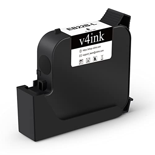 v4ink Original Solvent Fast Dry Tintenpatrone EB22B-L Ersatz Kompatibel für BENTSAI B35 B85 Handheld Tintenstrahldrucker (schwarz, 1-Pack) von v4ink