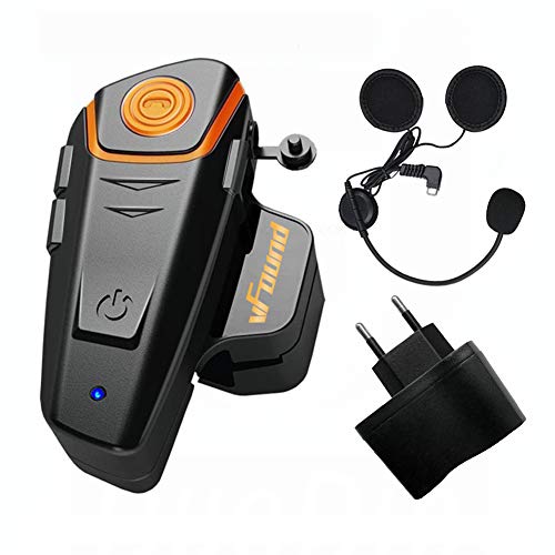 Qaurora BT-S2 1000m Bluetooth Headset Wasserdichtes BT Motorrad Motorrad Helm Intercom Interphone Headset für2 oder 3 Fahrer und 2.5 mm Audio für Walkie Talkie GPS Hands Free MP3 Player FM Radio von vFound