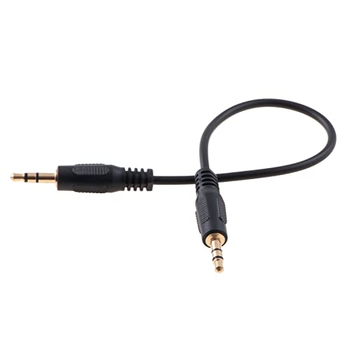 valonic AUX Kabel kurz - 20 cm - 3,5 mm - Audiokabel für Auto oder PC - Klinkenkabel - schwarz von valonic