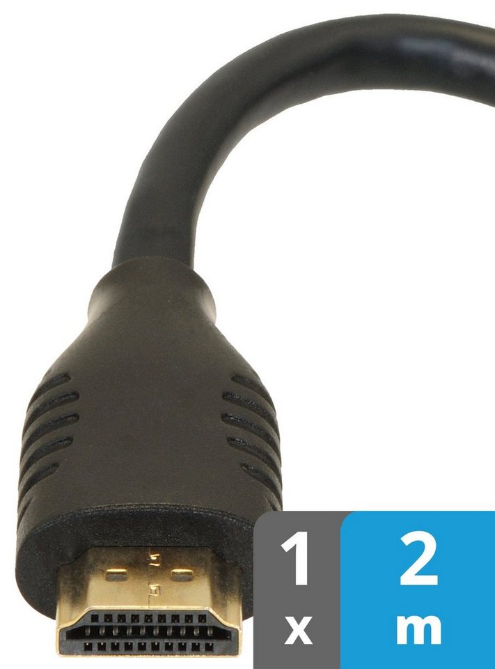 valonic valonic - HDMI Kabel, 2m, Full HD, Ethernet HDMI-Kabel, HDMI Typ A, HDMI Typ A (200 cm), HDMI von valonic