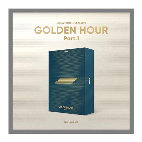 ATEEZ GOLDEN HOUR : Part.1 10th Mini Album with Tracking Sealed ATZ (Standard Blue Hour Version) von valueflag