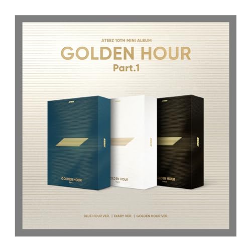 [SOUNDWAVE POB Exclusive] ATEEZ Golden Hour : Part.1 10th Mini Album with Tracking Sealed ATZ (Standard 3 Version SET) von valueflag
