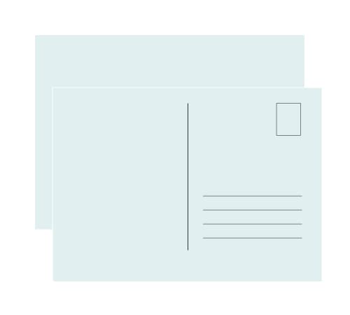 100 Blanko Postkarten pastell - blau - 300g/qm Papier - klimaneutral gedruckt - DIN A6 - extra dick (100 Stück, blau) von vamani