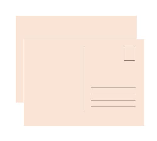 100 Blanko Postkarten pastell - pfirsisch - 300g/qm Papier - klimaneutral gedruckt - DIN A6 - extra dick (100 Stück, pfirsisch) von vamani