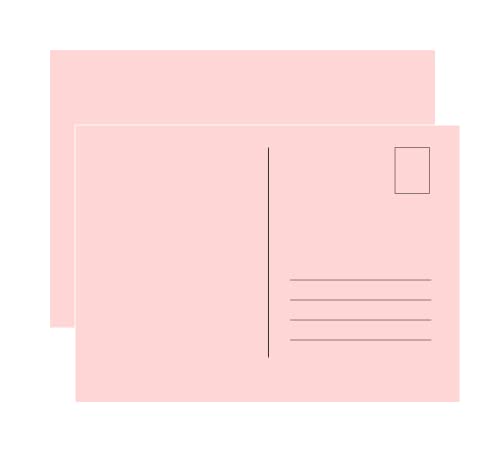 40 Blanko Postkarten pastell - rose - 300g/qm Papier - klimaneutral gedruckt - DIN A6 - extra dick (40 Stück, rose) von vamani