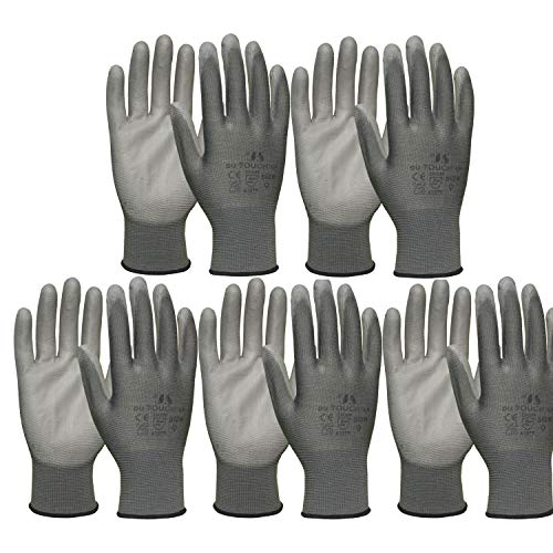 vasalat Arbeitshandschuh Staffl PU-Touch Schutzhandschuh grau Größe 10/5 Paar von vasalat