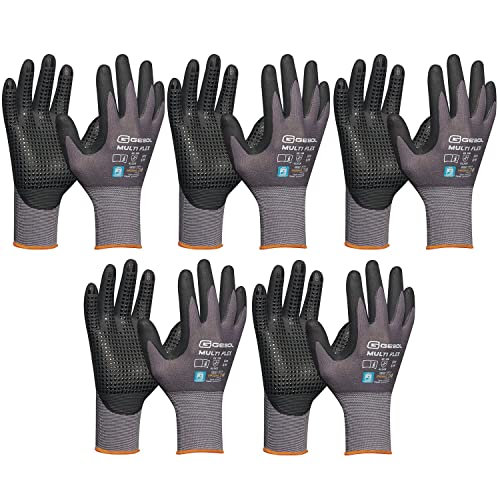 vasalat Handschuhe mit Noppen - Montagehandschuhe Gr 7 - Gebol Arbeitshandschuhe Multiflex robust und atmungsaktiv - 5 Paar vasalat Handschuhe mit Noppen - Montagehandschuhe Gr 7 - Gebol Arbeitshandschuhe Multiflex robust und atmungsaktiv - 5 Paar von vasalat