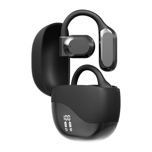 Bluetooth-Kopfhörer, Bluetooth 5.4-Sportkopfhörer, immersiver Bass, IPX5 wasserdicht, digitale Anzeige-LED, offener Typ, geeignet für Sport, geeignet für iPhone und Android-Systemgeräte (Schwarz) Bluetooth-Kopfhörer, Bluetooth 5.4-Sportkopfhörer, immersiver Bass, IPX5 wasserdicht, digitale Anzeige-LED, offener Typ, geeignet für Sport, geeignet für iPhone und Android-Systemgeräte (Schwarz) von vashoy