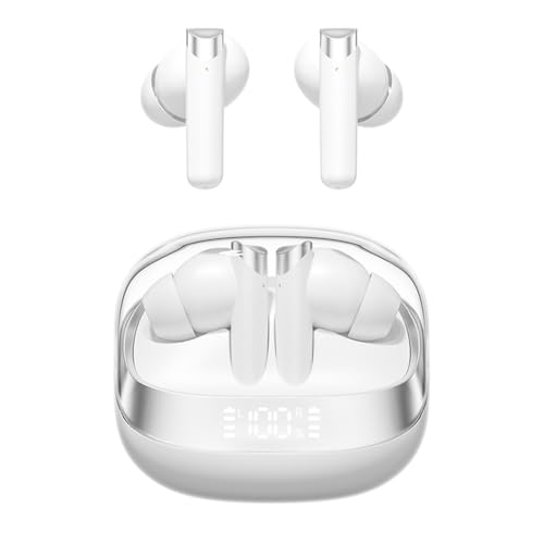 vashoy Bluetooth-Kopfhörer, kabelloses Bluetooth 5.4, In-Ear-Kopfhörer, Mikrofon mit Geräuschunterdrückung, kabellose Bass-Kopfhörer, AI-Sprachübersetzung, 72 Stunden, IPX5-Kopfhörer (Weiß) vashoy Bluetooth-Kopfhörer, kabelloses Bluetooth 5.4, In-Ear-Kopfhörer, Mikrofon mit Geräuschunterdrückung, kabellose Bass-Kopfhörer, AI-Sprachübersetzung, 72 Stunden, IPX5-Kopfhörer (Weiß) von vashoy