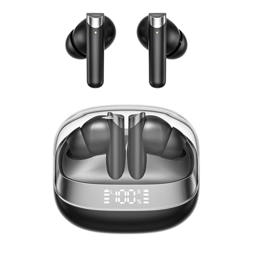vashoy Bluetooth-Kopfhörer, kabelloses Bluetooth 5.4, In-Ear-Kopfhörer, Mikrofon mit Geräuschunterdrückung, kabellose Bass-Kopfhörer, AI-Sprachübersetzung, 72 Stunden, IPX5-Kopfhörer (Schwarz) vashoy Bluetooth-Kopfhörer, kabelloses Bluetooth 5.4, In-Ear-Kopfhörer, Mikrofon mit Geräuschunterdrückung, kabellose Bass-Kopfhörer, AI-Sprachübersetzung, 72 Stunden, IPX5-Kopfhörer (Schwarz) von vashoy