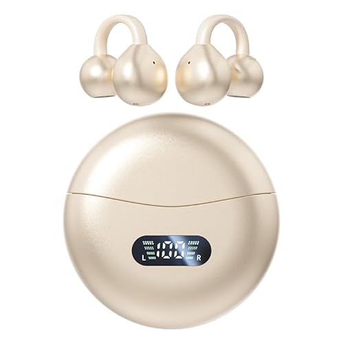 vashoy Bluetooth-Kopfhörer, Bluetooth 5.4-Sportkopfhörer, immersiver Bass, IPX5 wasserdicht, Digitale Anzeige-LED, offener Typ, geeignet für Sport/Fitness/Laufen (Farbe) von vashoy