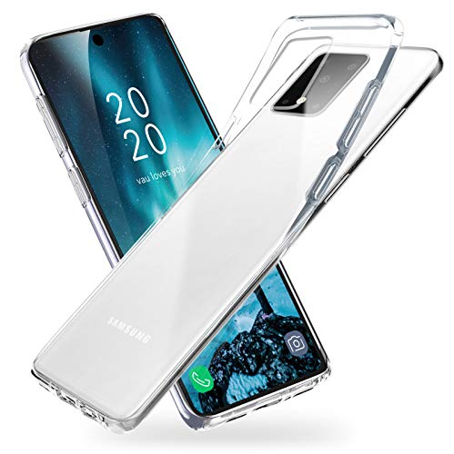 vau Hülle kompatibel mit Samsung Galaxy S20 Plus (6.7") – SoftGrip transparent weiches Silikon-Case Handyhülle dünn durchsichtig Clear (S20+ / 2020) von vau