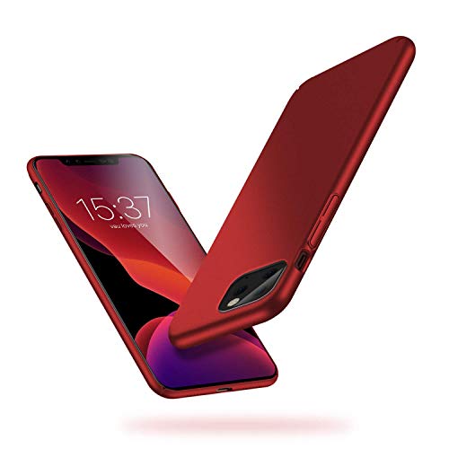 vau Hülle passend für Apple iPhone 11 Pro (5.8) - Slim-Shell hart dünn rot Hard-Case Handyhülle Schutzcase (OLED 2019) von vau