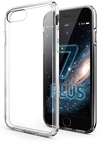vau Hybrid Case Hülle kompatibel zu Apple iPhone 8 Plus / 7 Plus (Schutzhülle mit Fallschutz Clear transparent hart & weich) von vau