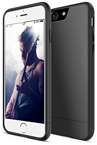 vau Snap Case Slider Hülle matt schwarz - zweigeteiltes Hard-Case kompatibel zu Apple iPhone 7/8 / iPhone SE (2020) Harte Handyhülle innen weich gefüttert von vau
