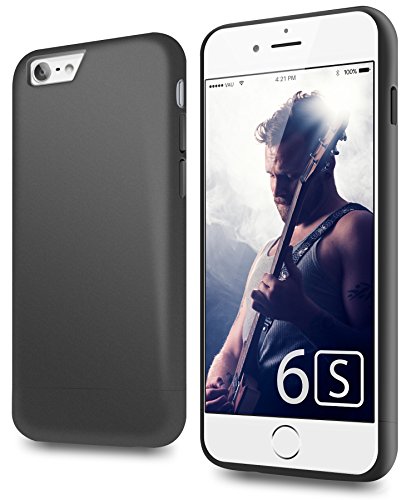 vau Snap Case Slider - zweigeteiltes Hard-Case kompatibel zu Apple iPhone 6S (matt schwarz) von vau