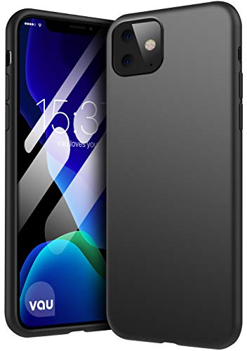 vau SoftGrip passend für Apple iPhone 11 Pro (5.8) Hülle - weiche Silikon Handyhülle Schutz-Case schwarz (OLED 2019) von vau